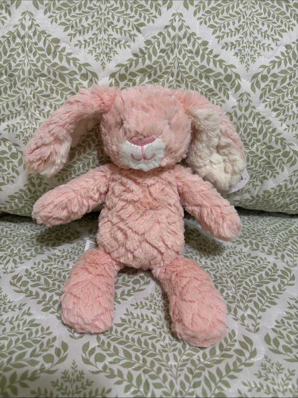 NWT Mary Meyer Putty Nursery Plush Bunny Pink Stuffed Animal Lovey Soft Cuddly